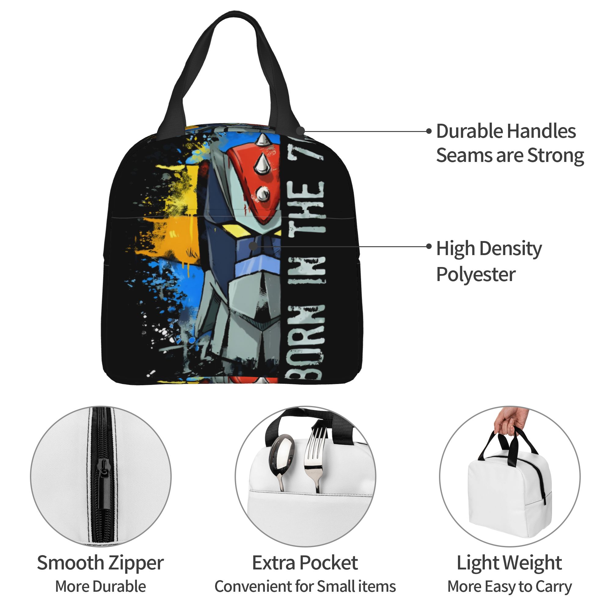 Travel Accessories 2022 - カスタム G-Grendizeres 断熱ランチバッグ 女性用 ポータブル ロボット