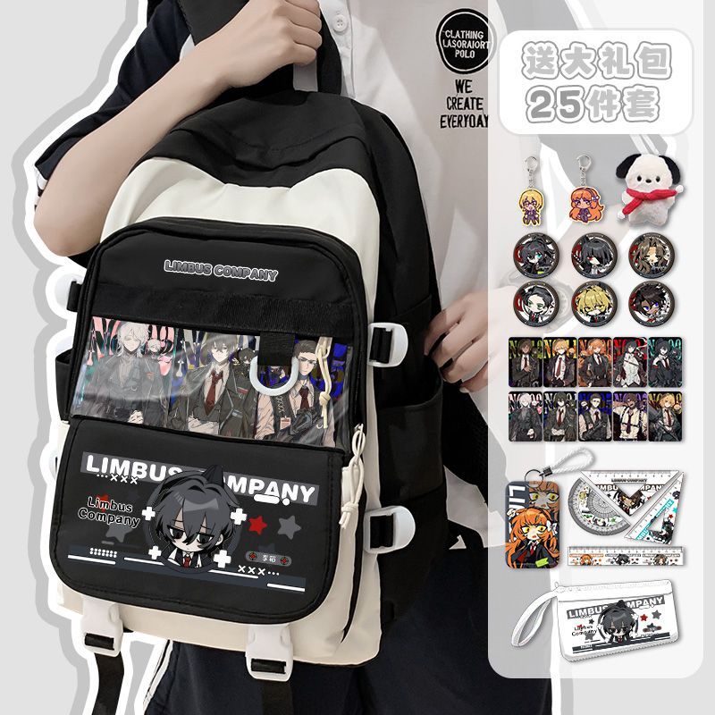Travel Accessories And Bags - リムバスカンパニーアニメ到着ファッション大容量ガールズボーイズ学校用デイリーパッケージトラベルバッグショルダーナップサックバックパック