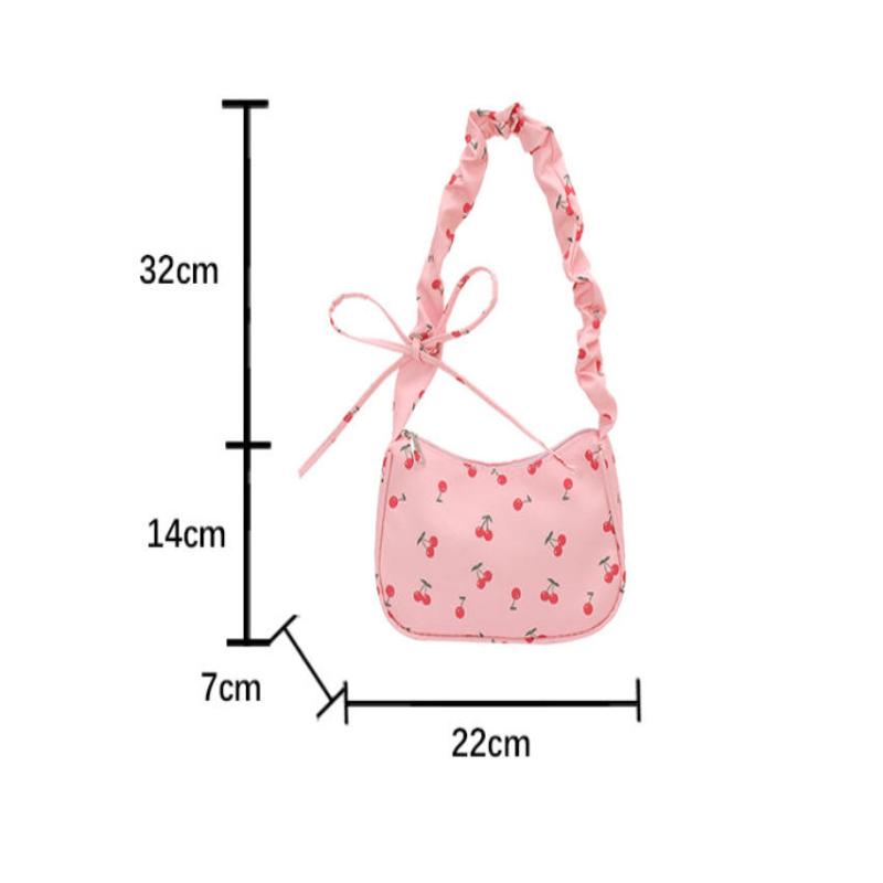 Travel Accessories For Girls - 1 個屋外旅行女性キー電話メッセンジャーバッグかわいい花の弓プリントキャンバスショルダーバッグ新しい韓国ガールハンドバッグ