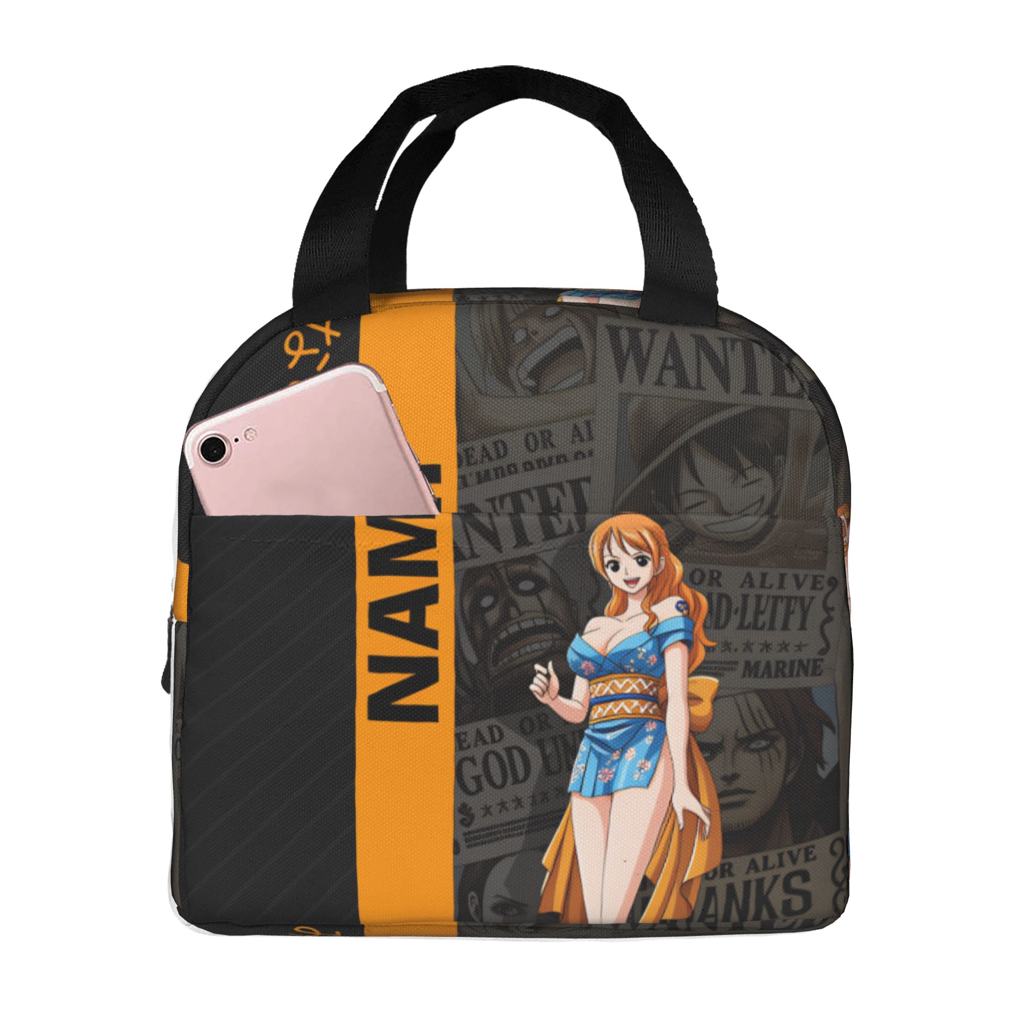 Travel Accessories 2022 - カスタムワンピース ナミズ 断熱ランチバッグ ポータブルアニメ クラシック漫画映画 クーラー
