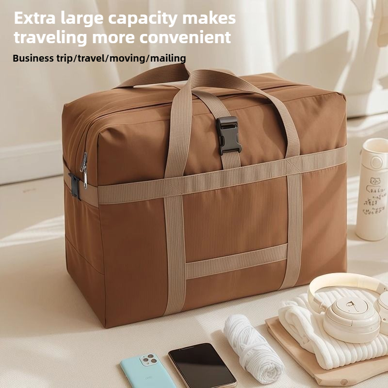 Travel Accessories And Bags - 特大トラベルダッフルバッグ 折りたたみ式オックスフォード移動用トートバッグ 航空会社預け入れ可能荷物 防水収納 耐水性 ヘビーデューティー