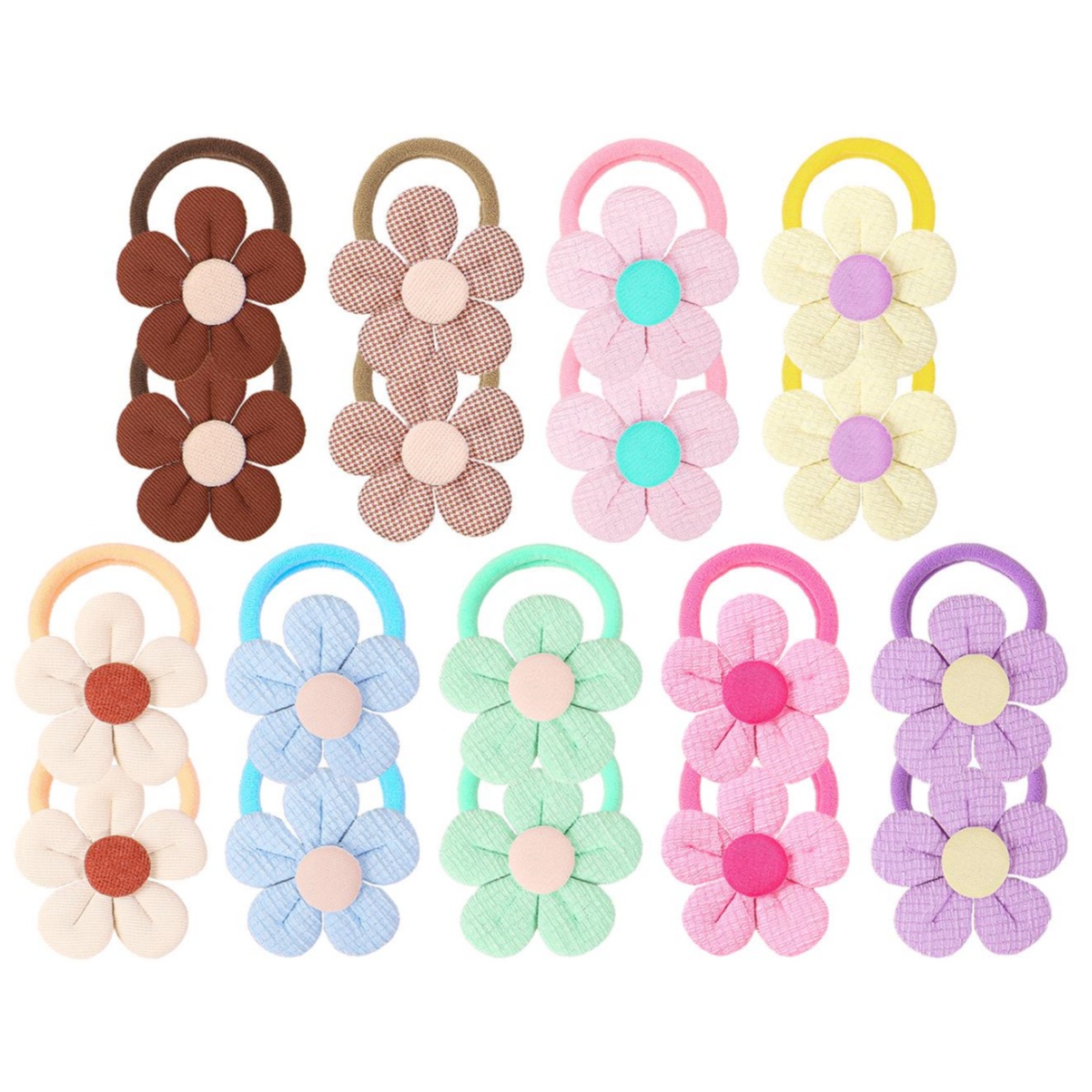 Travel Accessories For Girls - 18 個ひまわりヘアネクタイキッズガールズヘアバンド弾性ナイロンヘッドバンドフローラルポニーテールホルダーヘアアクセサリー子供女の子用