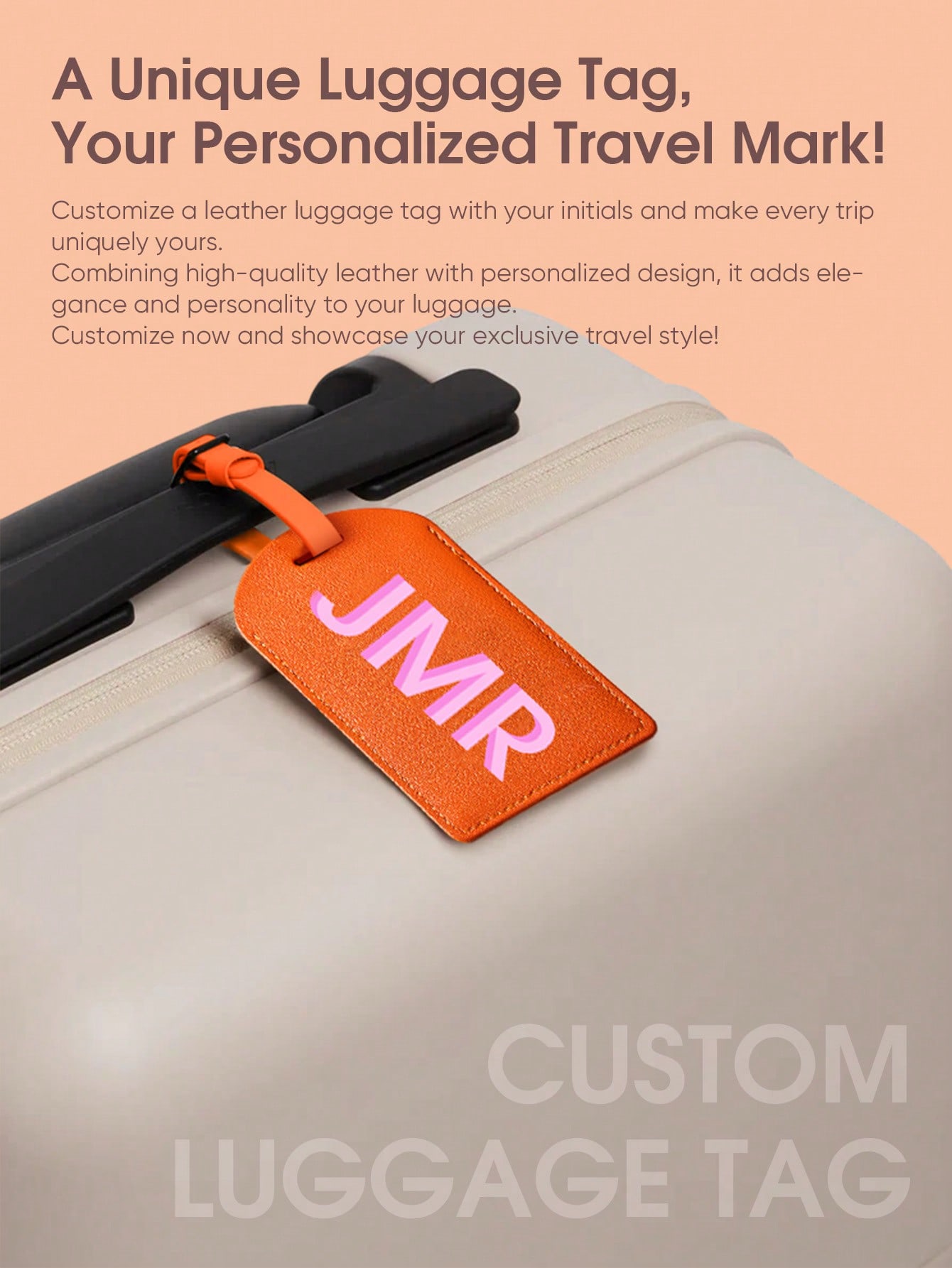 パーソナライズされたイニシャルラゲッジタグ カスタムレターP - Travel Accessories And Bags のレビューと価格