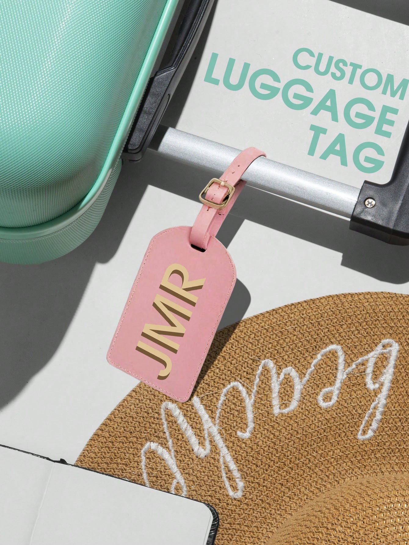 パーソナライズされたイニシャルラゲッジタグ カスタムレターP - Travel Accessories And Bags のレビューと価格