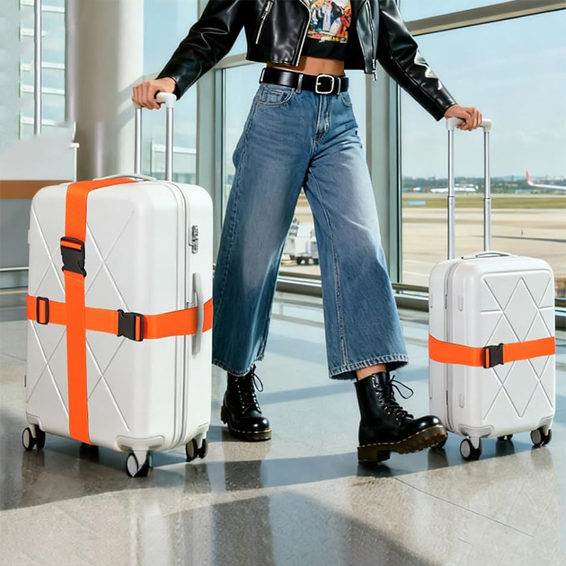 新しいストレート型のスーツケース用荷物ストラップ、調節可能な - Luggage Strap Belt のレビューと価格