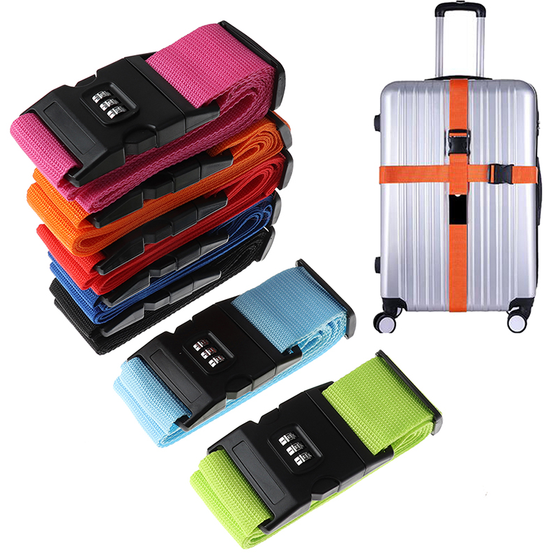 2mレインボーパスワードロックロープラゲッジバッグラゲッジス - Luggage Strap Belt のレビューと価格