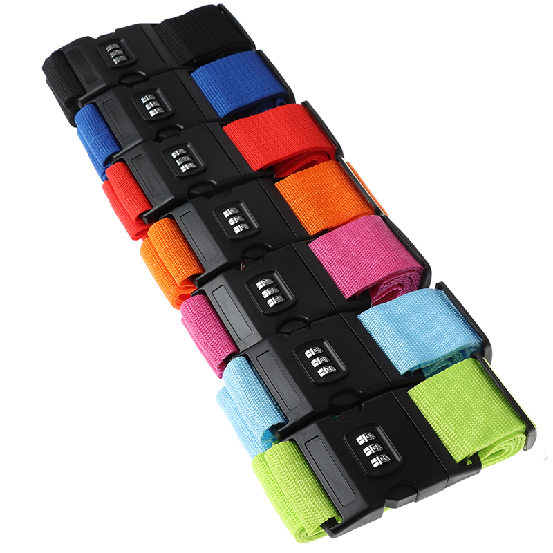 2mレインボーパスワードロックロープラゲッジバッグラゲッジス - Luggage Strap Belt のレビューと価格