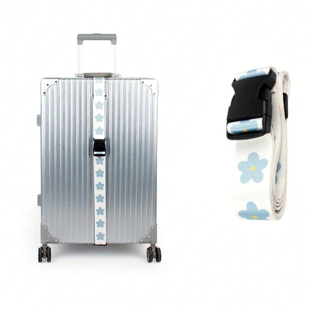 旅行用荷物プラスチックバックルストラップ、花柄プリント調節可 - Luggage Strap Belt のレビューと価格
