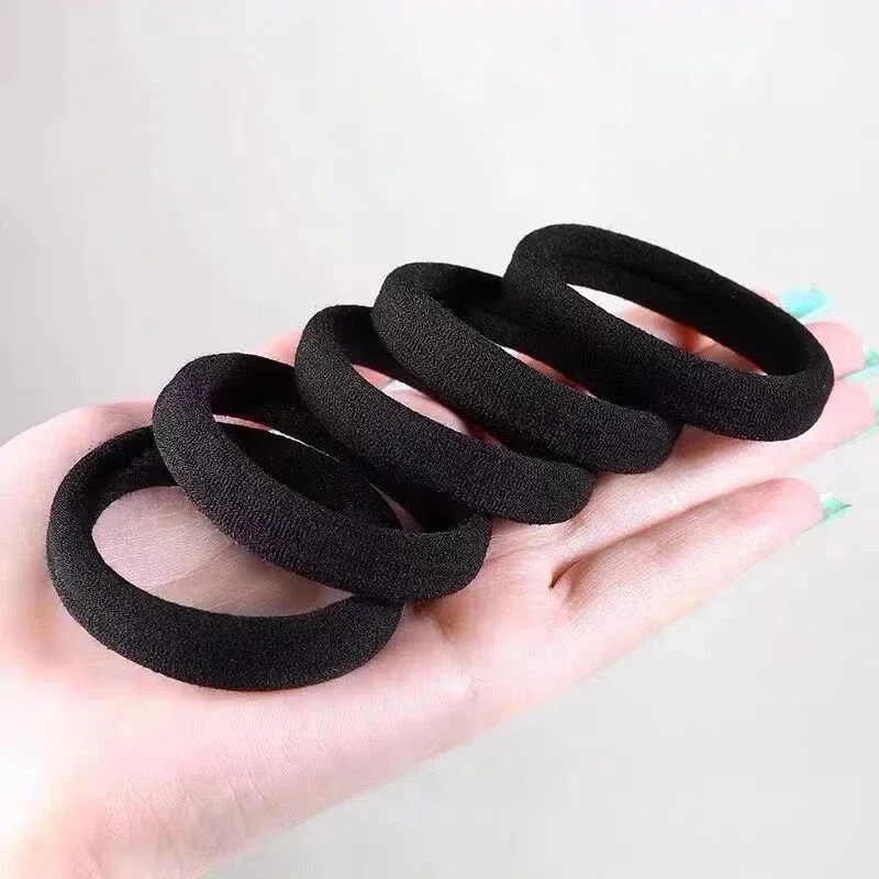 高弾性ヘアバンド女性女の子黒ベーシックヘアネクタイヘッドバン - Travel Accessories For Girls のレビューと価格