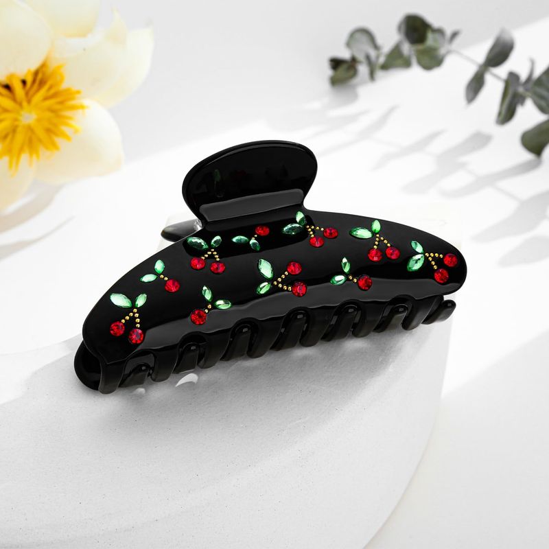 1個のチェリーヘアクリップ、ラインストーン、甘い気質、レトロ - Quality Travel Accessories のレビューと価格