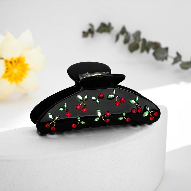 1個のチェリーヘアクリップ、ラインストーン、甘い気質、レトロ - Quality Travel Accessories のレビューと価格