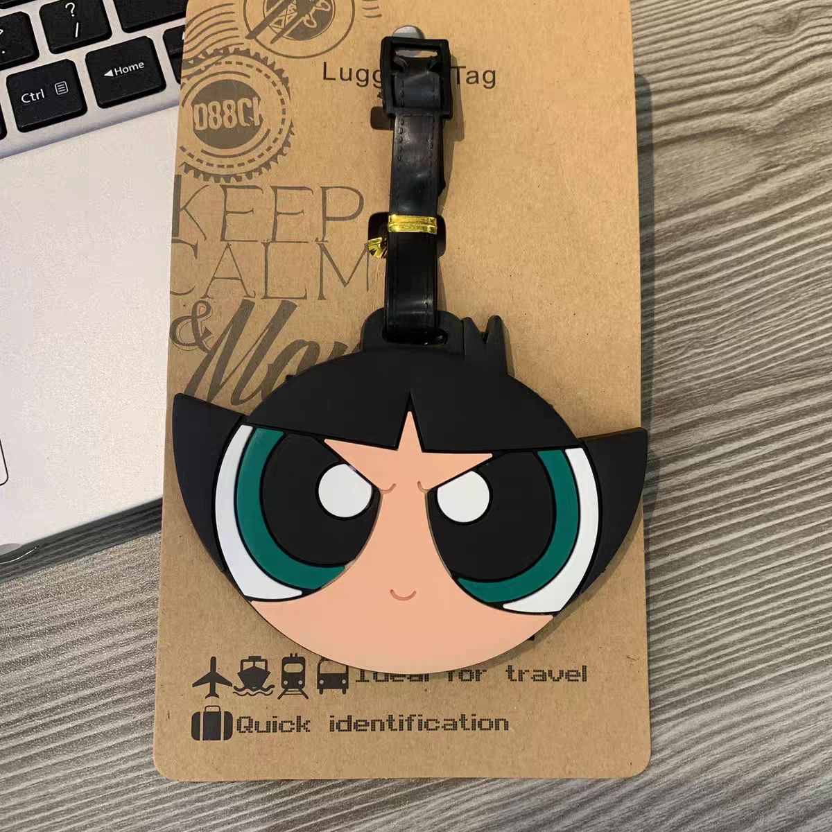 アニメパワーパフガールズバッグペンダントかわいい漫画風荷物タ - Travel Accessories And Bags のレビューと価格