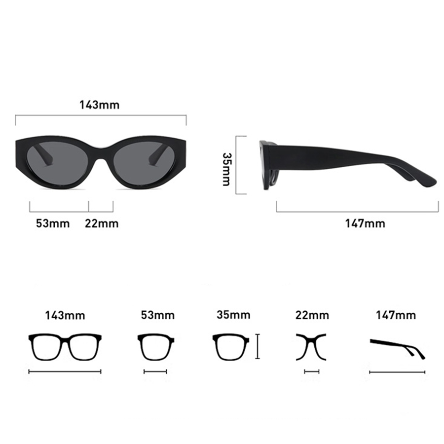 女性男性クラシックキャットアイ偏光サングラス高品質フレーム高 - Quality Travel Accessories のレビューと価格