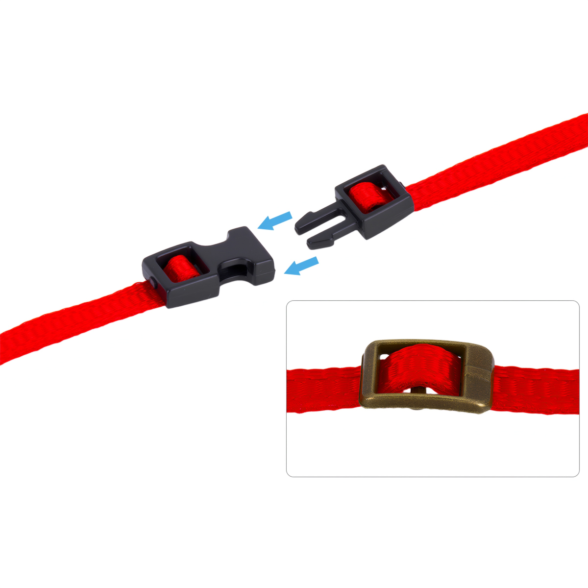 5個入り ラゲッジロープ ルーフラック タイダウンストラップ - Luggage Strap Belt のレビューと価格