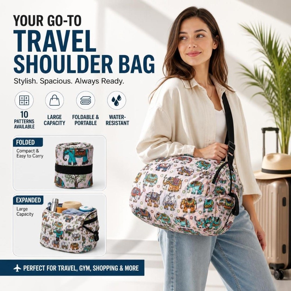 軽量大容量ショッピングバッグ、ハンドル付き、防水トラベルハン - Travel Accessories Market のレビューと価格