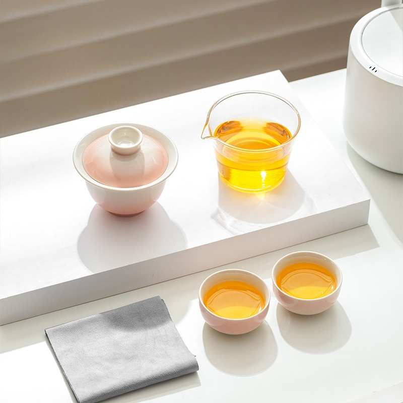 植物灰釉グラデーショントラベルティーセットセラミック功夫セッ - Portable Travel Kettle のレビューと価格