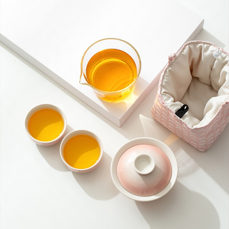 植物灰釉グラデーショントラベルティーセットセラミック功夫セッ - Portable Travel Kettle のレビューと価格