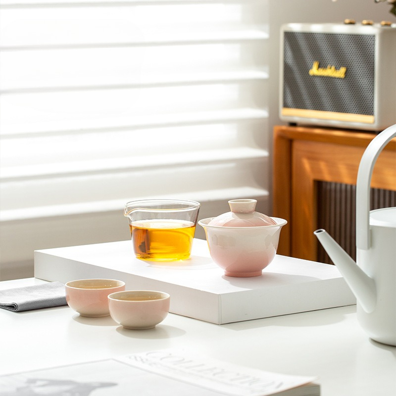 植物灰釉グラデーショントラベルティーセットセラミック功夫セッ - Portable Travel Kettle のレビューと価格