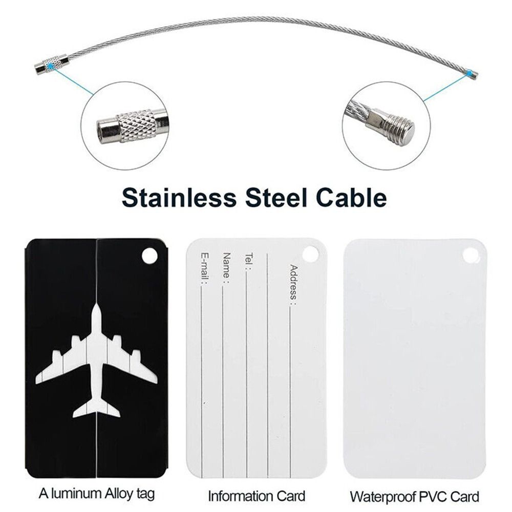 トラベルバッグ用の再利用可能なアルミニウム製ラゲッジタグ,収 - Quality Travel Accessories のレビューと価格