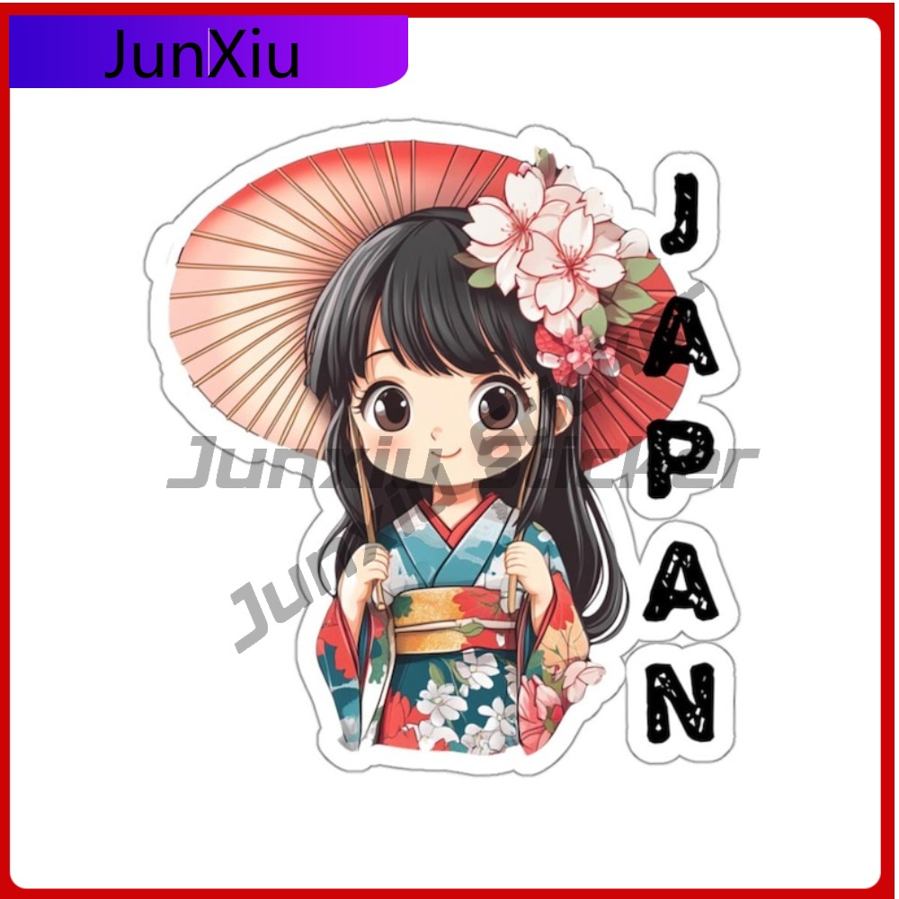日本旅行ステッカー アジアの日本人少女ステッカー 外装アクセ - Travel Accessories For Girls のレビューと価格